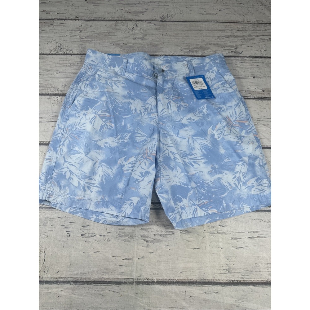 Columbia Men's Washed Out Printed Short  JET STREAM SKETCHY Palms Print Size 32